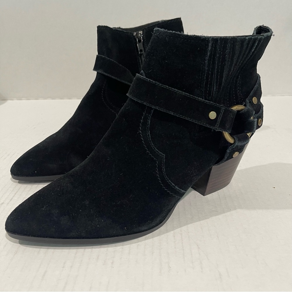 Women’s Bella Vita Bronx Black Leather Booties Size 7.5 W! - Picture 4 of 10